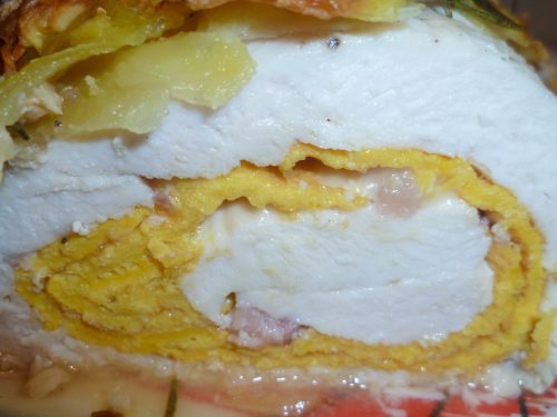 Petto di pollo ripieno in crosta di patate