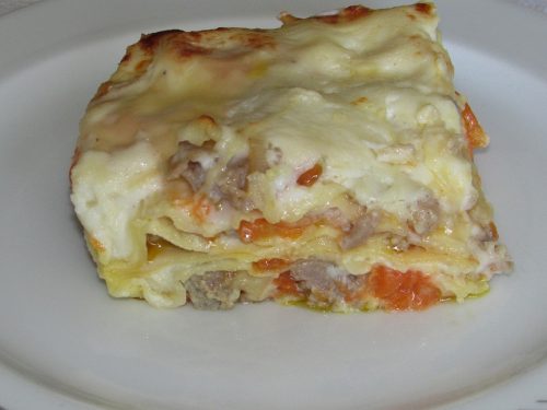 Ricetta – Lasagne al forno con zucca e salsiccia
