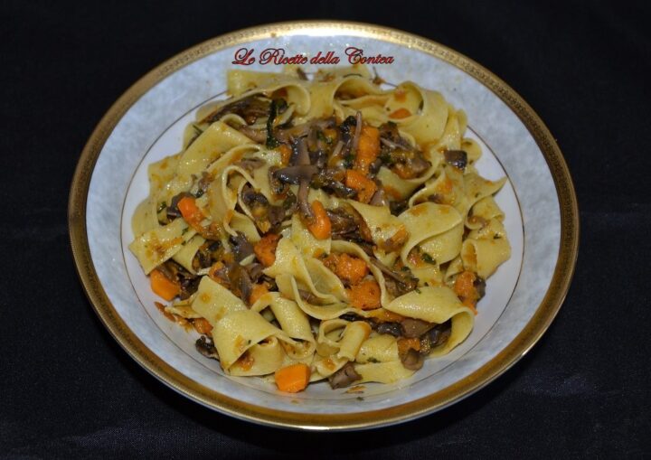 ricetta-pappardelle-funghi-e-zucca
